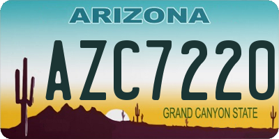 AZ license plate AZC7220