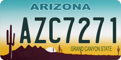 AZ license plate AZC7271