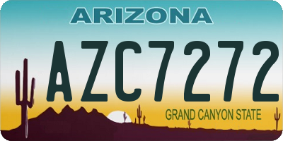 AZ license plate AZC7272
