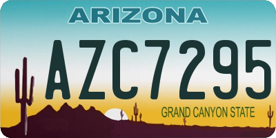 AZ license plate AZC7295
