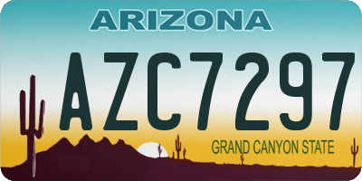 AZ license plate AZC7297