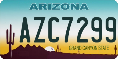AZ license plate AZC7299