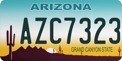 AZ license plate AZC7323