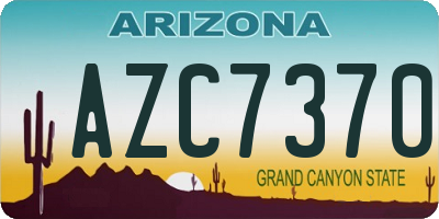 AZ license plate AZC7370