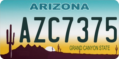 AZ license plate AZC7375