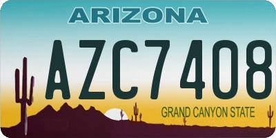 AZ license plate AZC7408
