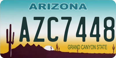 AZ license plate AZC7448