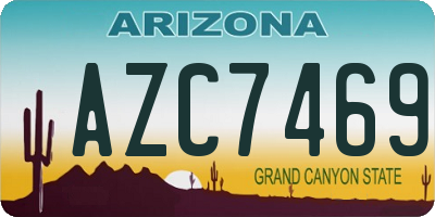 AZ license plate AZC7469