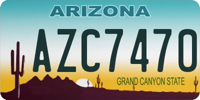 AZ license plate AZC7470