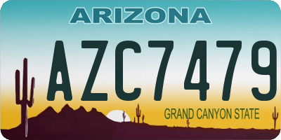 AZ license plate AZC7479