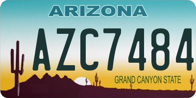 AZ license plate AZC7484