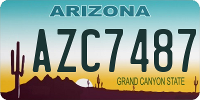 AZ license plate AZC7487