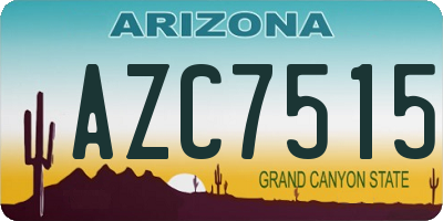 AZ license plate AZC7515