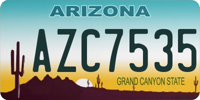 AZ license plate AZC7535