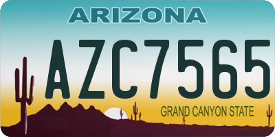 AZ license plate AZC7565