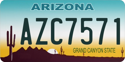 AZ license plate AZC7571