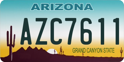 AZ license plate AZC7611