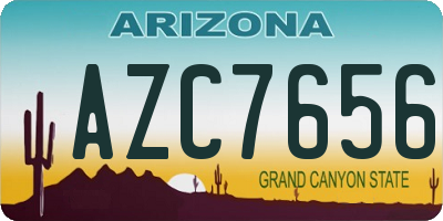 AZ license plate AZC7656