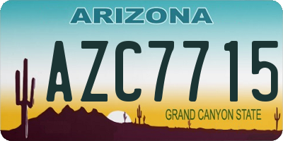 AZ license plate AZC7715