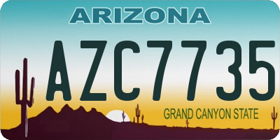 AZ license plate AZC7735