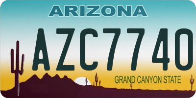 AZ license plate AZC7740