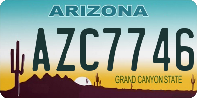 AZ license plate AZC7746