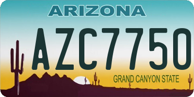 AZ license plate AZC7750