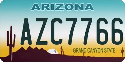 AZ license plate AZC7766