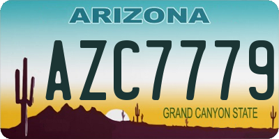 AZ license plate AZC7779