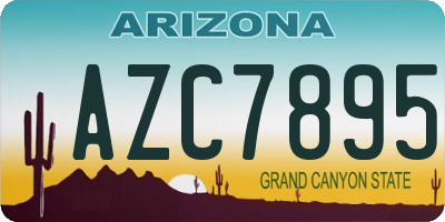 AZ license plate AZC7895