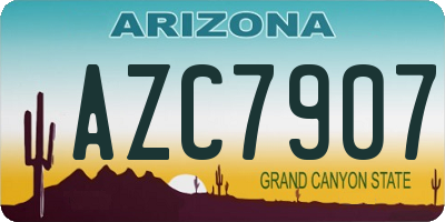 AZ license plate AZC7907