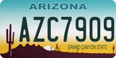 AZ license plate AZC7909