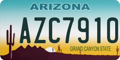 AZ license plate AZC7910