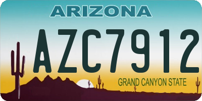 AZ license plate AZC7912