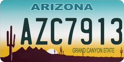 AZ license plate AZC7913