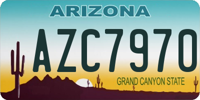 AZ license plate AZC7970