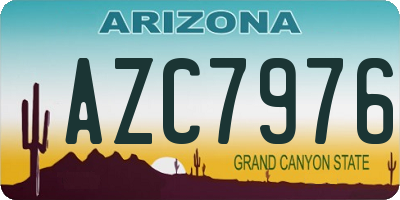 AZ license plate AZC7976