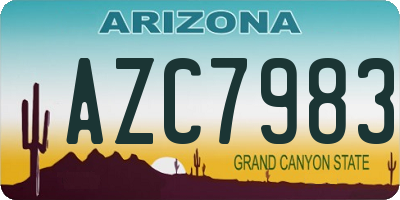 AZ license plate AZC7983