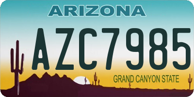 AZ license plate AZC7985