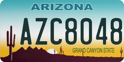 AZ license plate AZC8048
