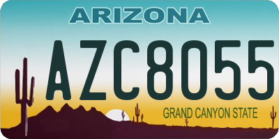 AZ license plate AZC8055