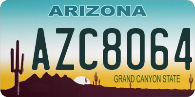 AZ license plate AZC8064