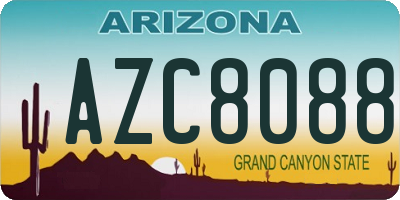AZ license plate AZC8088