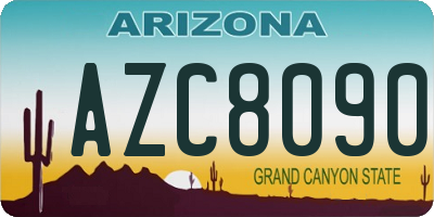 AZ license plate AZC8090
