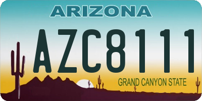 AZ license plate AZC8111