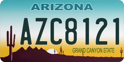 AZ license plate AZC8121