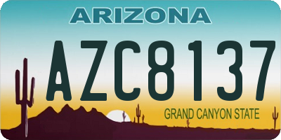 AZ license plate AZC8137