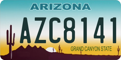 AZ license plate AZC8141