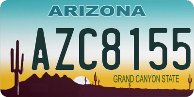 AZ license plate AZC8155