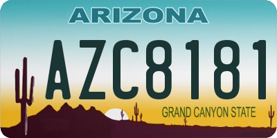 AZ license plate AZC8181
